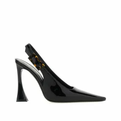Saint Laurent Escarpins|Escarpins Dune à bride arrière en cuir noirs