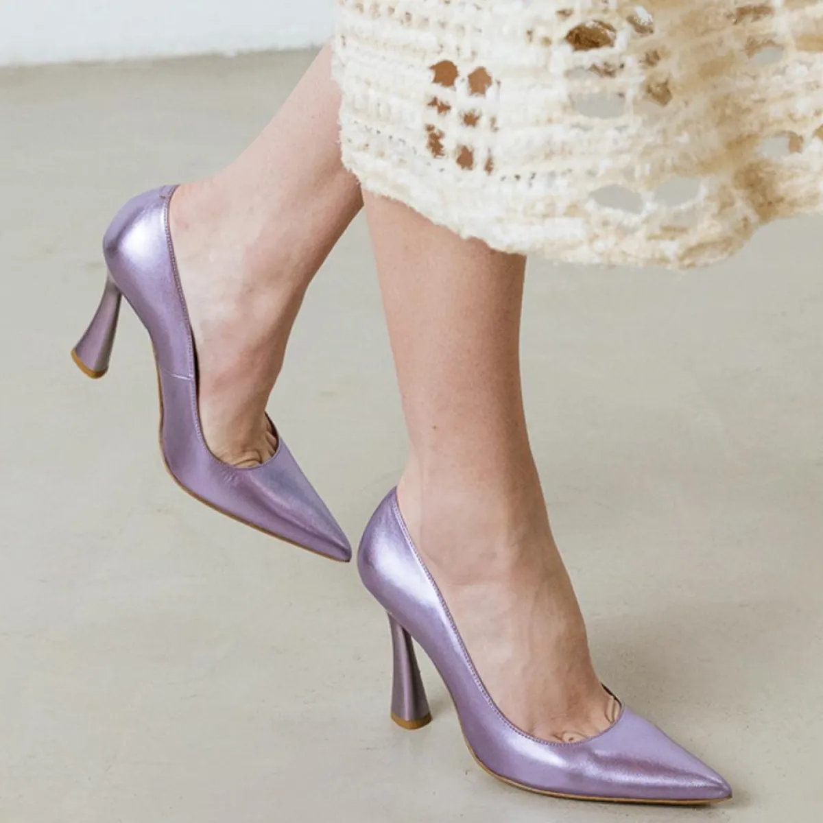 Jonak Escarpins|Escarpins en Cuir Dabate lilas - Talon 10 cm