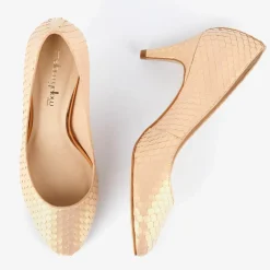 Mellow Yellow Escarpins|Escarpins en Cuir Hullya roses - Talon 7 cm