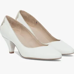Bocage Escarpins|Escarpins en Cuir Izold blancs - Talon 6 cm
