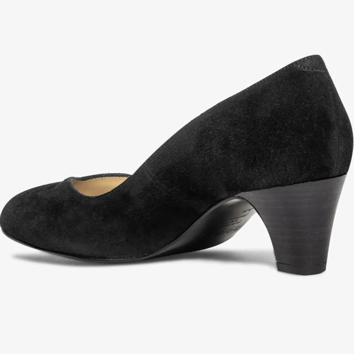 Bocage Escarpins|Escarpins en Velours de Cuir Irlande noirs - Talon 5 cm