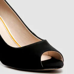 Cosmoparis Escarpins|Escarpins en Velours de Cuir Bebe Milene noirs - Talon 6 cm