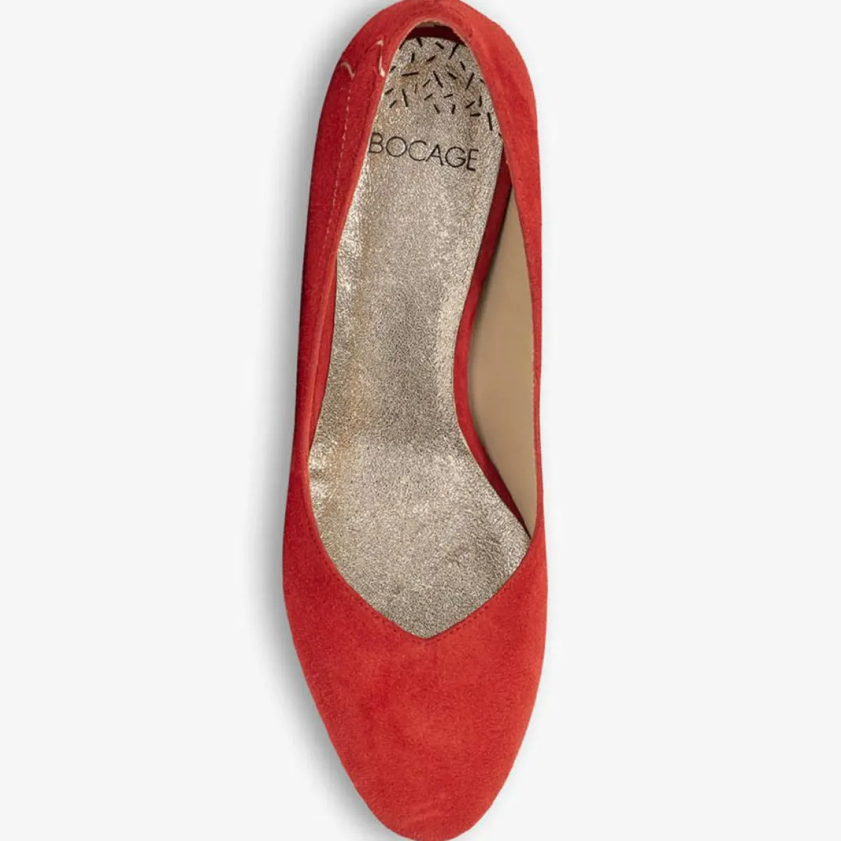 Bocage Escarpins|Escarpins en Velours de Cuir Irlande rouges - Talon 5 cm