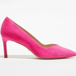 Stuart Weitzman Escarpins|Escarpins en Velours de Cuir Anny 70 fuchsia - Talon 7 cm