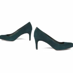 Cosmoparis Escarpins|Escarpins en Velours de Cuir Nyna vert forêt - Talon 6 cm