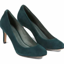 Cosmoparis Escarpins|Escarpins en Velours de Cuir Nyna vert forêt - Talon 6 cm