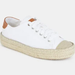 JW Anderson Baskets|Espadrilles en Cuir Danny blanches