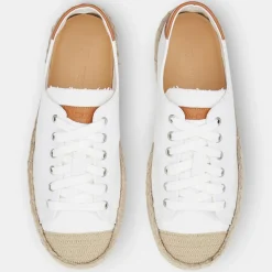 JW Anderson Baskets|Espadrilles en Cuir Danny blanches