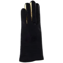 Maison Fabre Gants, Moufles|Gants en Cuir d'Agneau doublure Laine Heritage Valois bleu nuit