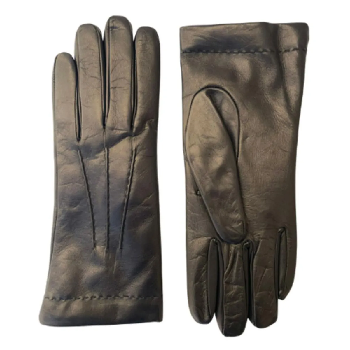 Maison Fabre Gants, Moufles|Gants en Cuir d'Agneau doublés Laine Valmy noirs