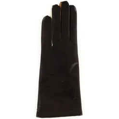 Maison Fabre Gants, Moufles|Gants en Cuir d'Agneau doublure Laine Heritage Valois bruns