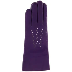 Maison Fabre Gants, Moufles|Gants en Cuir d'Agneau doublure Laine Theresa violets
