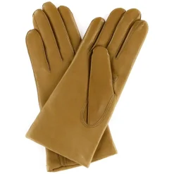 Maison Fabre Gants, Moufles|Gants en Cuir d'Agneau doublure Laine Waves chameau clair