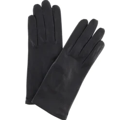 Maison Fabre Gants, Moufles|Gants en Cuir d'Agneau doublure Textile Fanny noirs