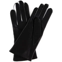 Maison Fabre Gants, Moufles|Gants en Cuir d'Agneau doublure Laine Heritage Valois noirs