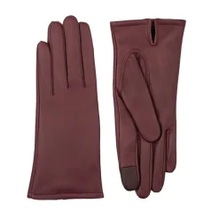 Maison Fabre Gants, Moufles|Gants en Cuir d'Agneau doublés Polaire Valois vin