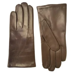 Maison Fabre Gants, Moufles|Gants en Cuir d'Agneau Waves taupe foncé