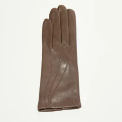 Maison Fabre Gants, Moufles|Gants en Cuir d'Agneau Waves taupe foncé
