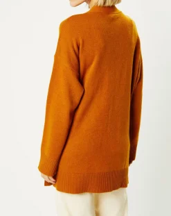 Galeries Lafayette Gilets Et Cardigans|Gilet 100% Cachemire Dira orange