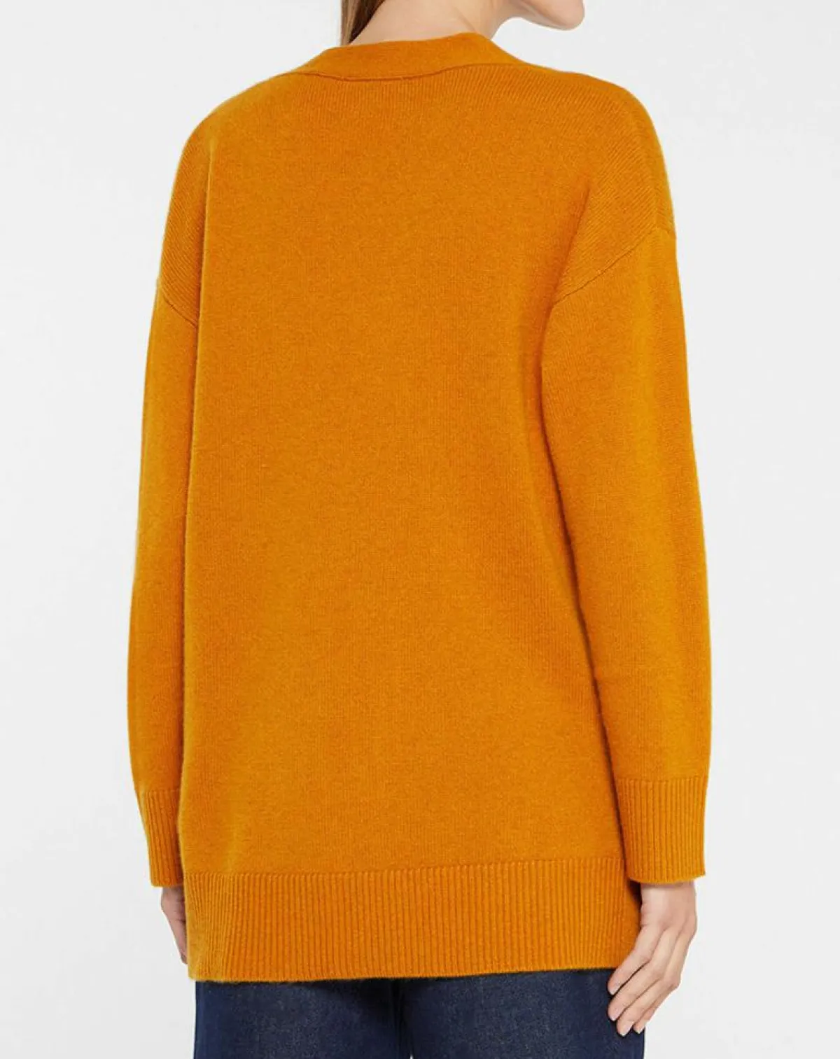 Galeries Lafayette Gilets Et Cardigans|Gilet 100% Cachemire Dira orange