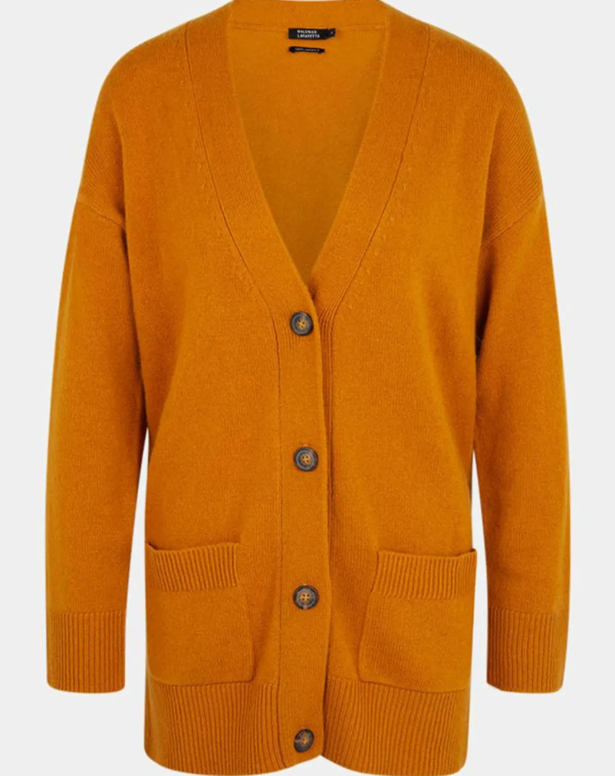 Galeries Lafayette Gilets Et Cardigans|Gilet 100% Cachemire Dira orange