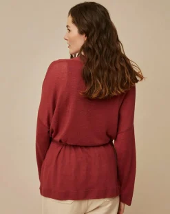 Harris Wilson Gilets Et Cardigans|Gilet 100% Lin Therence terracotta