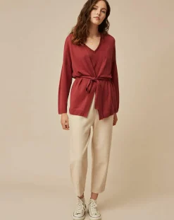 Harris Wilson Gilets Et Cardigans|Gilet 100% Lin Therence terracotta