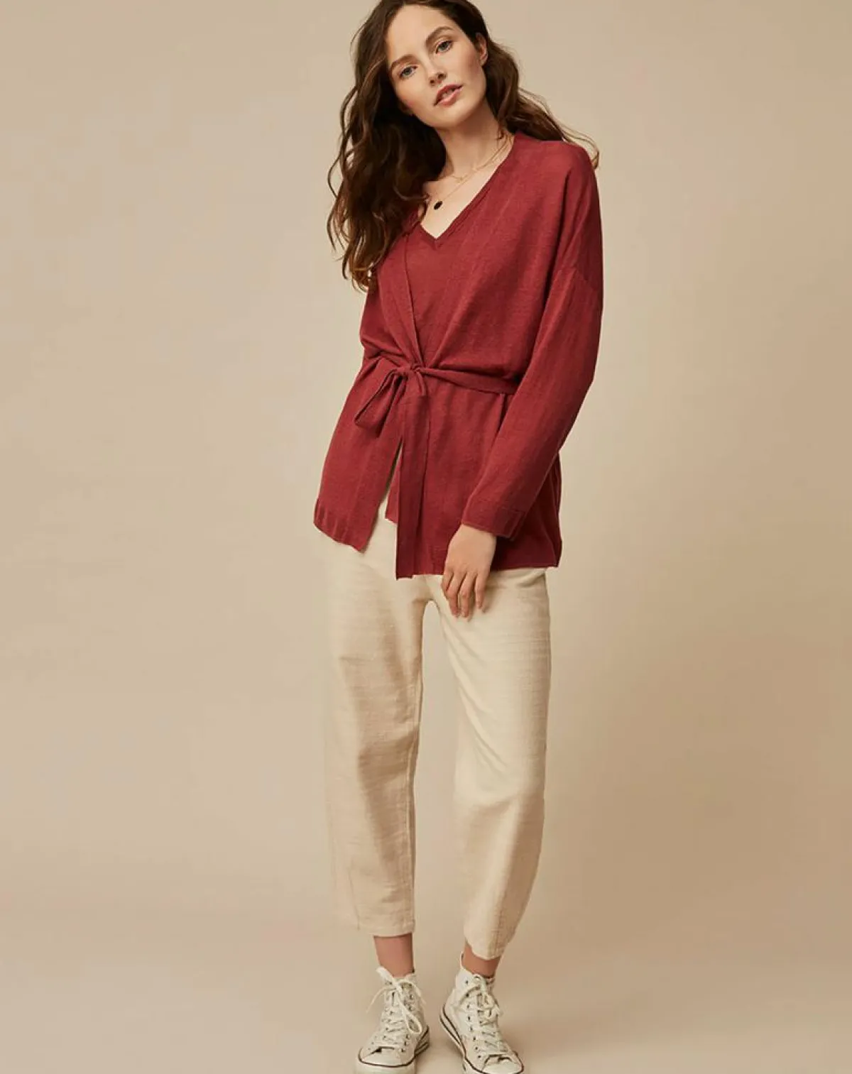 Harris Wilson Gilets Et Cardigans|Gilet 100% Lin Therence terracotta