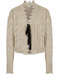 Manoush Gilets Et Cardigans|Gilet ajouré Vintage beige