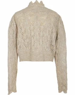 Manoush Gilets Et Cardigans|Gilet ajouré Vintage beige