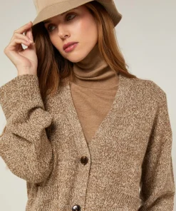 Rodier Gilets Et Cardigans|Gilet Alegria col V chiné marron