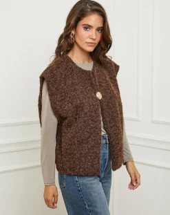 L'Armoire de Suzette Gilets Et Cardigans|Gilet Alice choco