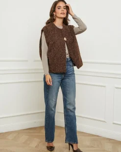 L'Armoire de Suzette Gilets Et Cardigans|Gilet Alice choco