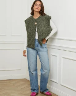 L'Armoire de Suzette Gilets Et Cardigans|Gilet Alice kaki
