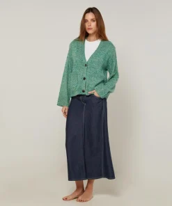 Rodier Gilets Et Cardigans|Gilet Brenda col V chiné vert