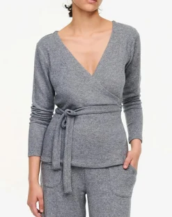 Passionata Gilets Et Cardigans|Gilet cache-coeur Kai gris chiné