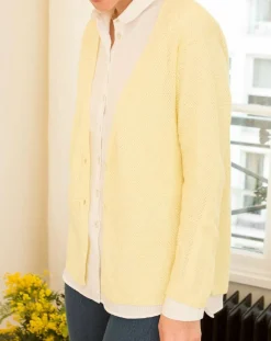 Cuisse de Grenouille Gilets Et Cardigans|Gilet Casta jaune