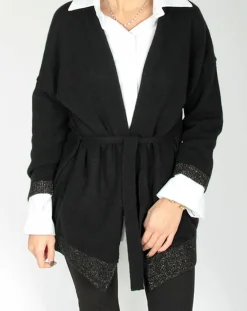 Lauren Vidal Gilets Et Cardigans|Gilet ceinturé Ciara noir