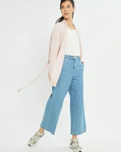 Lauren Vidal Gilets Et Cardigans|Gilet ceinturé Ciara rose