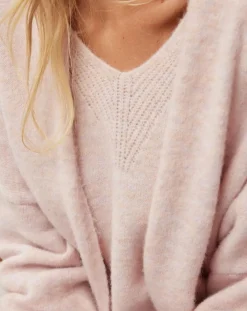 Lauren Vidal Gilets Et Cardigans|Gilet ceinturé Ciara rose