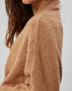 Lauren Vidal Gilets Et Cardigans|Gilet ceinturé Ciara santal