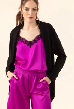 Bleu Blanc Rouge Gilets Et Cardigans|Gilet Charmant noir