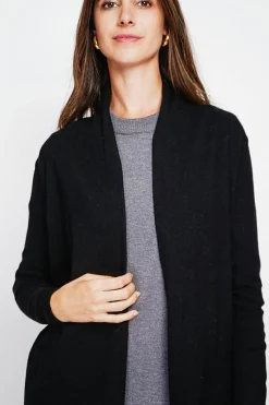 C&Jo Gilets Et Cardigans|Gilet col châle noire