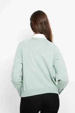 Assuili Gilets Et Cardigans|Gilet col ras du cou jade