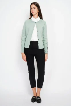 Assuili Gilets Et Cardigans|Gilet col ras du cou jade