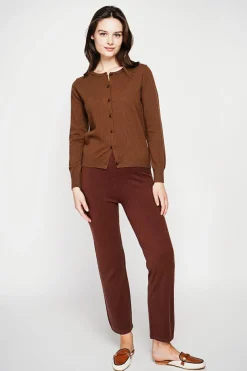 C&Jo Gilets Et Cardigans|Gilet col ras du cou marron