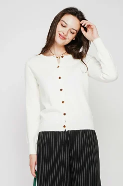 C&Jo Gilets Et Cardigans|Gilet col ras du cou naturel