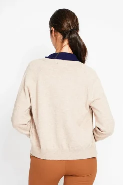 Assuili Gilets Et Cardigans|Gilet col ras du cou nougat