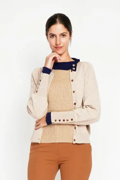 Assuili Gilets Et Cardigans|Gilet col ras du cou nougat