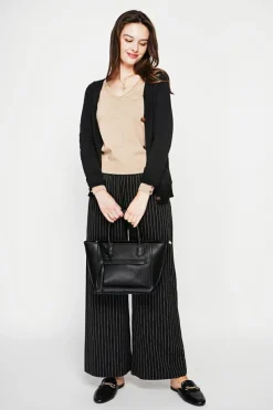 C&Jo Gilets Et Cardigans|Gilet col v boutonné noir